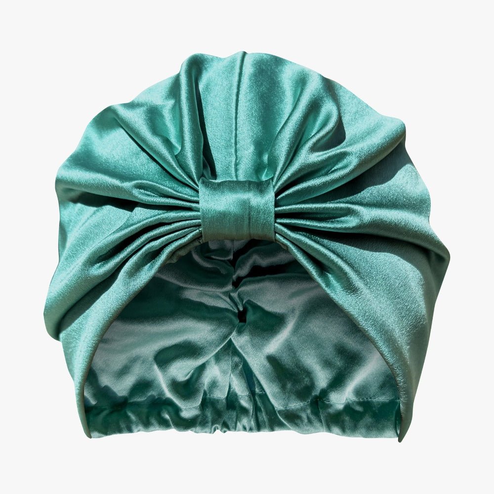 Organic Silk Hair Bonnet Jade Green - FiveBeelow