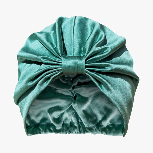 Organic Silk Hair Bonnet Jade Green - FiveBeelow